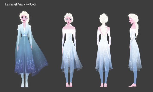 Elsa Frozen 2 в белом платье