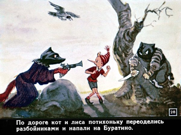 Золотой ключик или приключения Буратино кот Базилио