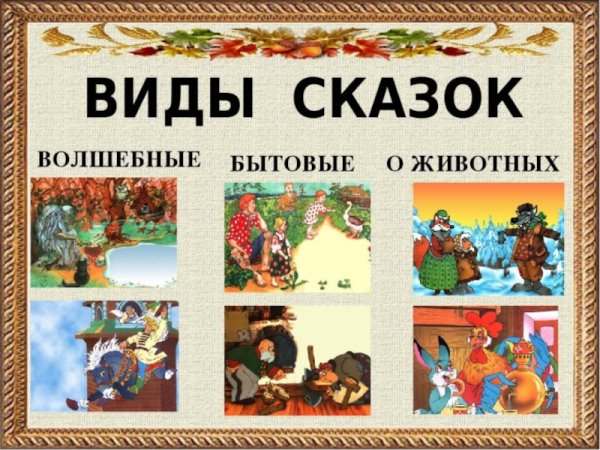Сказки виды сказок
