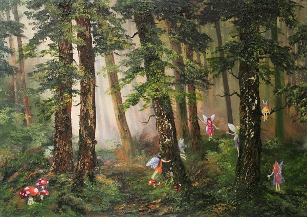 Картина ПРЯТКИ В лесу
