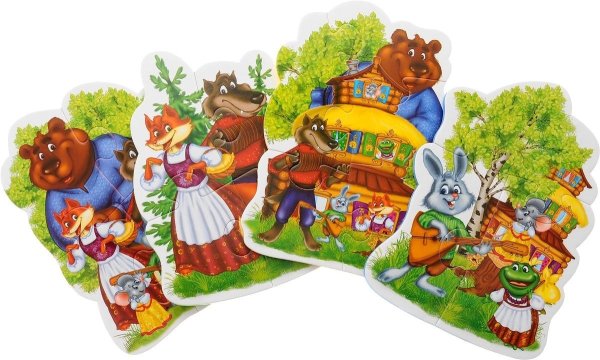 Мягкие пазлы Baby Puzzle сказки "Теремок" New /100 vt1106-64