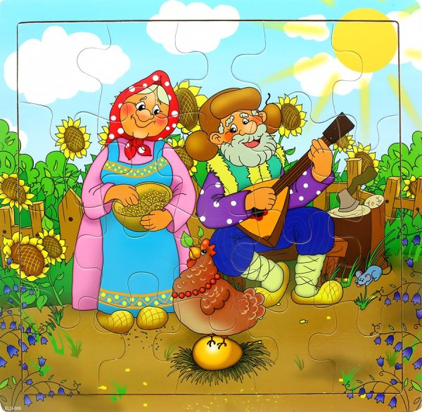 Пазлы для детей Курочка Ряба
