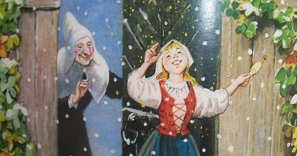 Гримм госпожа Метелица иллюстрации