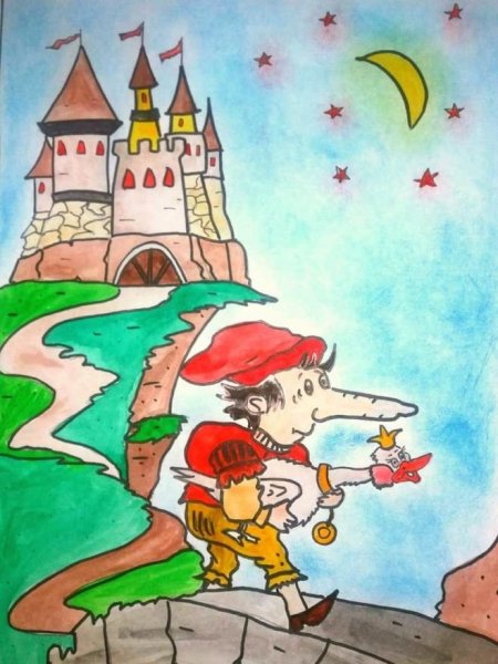 Рисунок к сказке Гауфа карлик нос