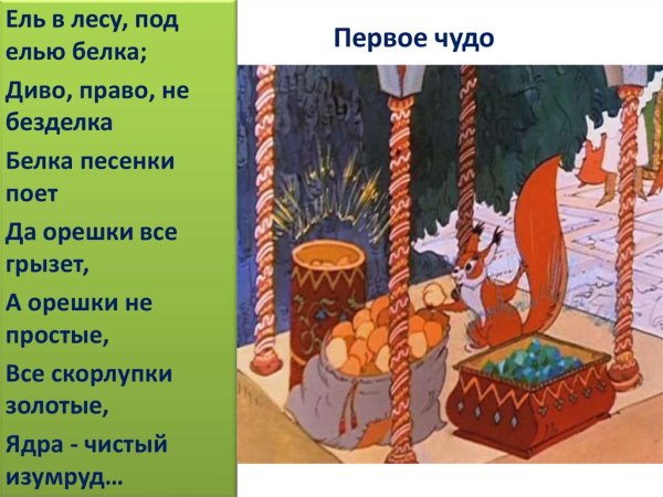 Пушкин сказка о царе Салтане белка