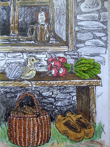 Корзинка с еловыми шишками Паустовский