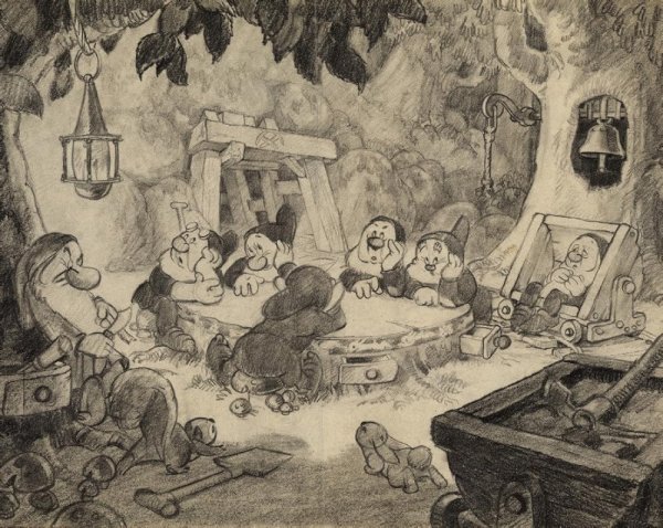 Белоснежка 1937 дом гномов