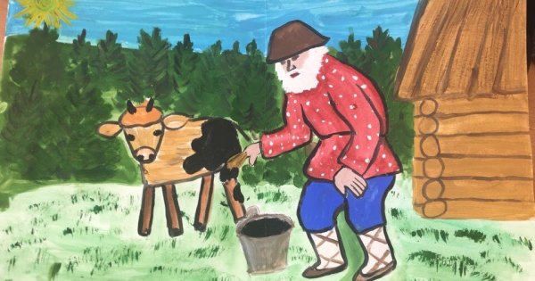Рисование бычок смоляной бочок