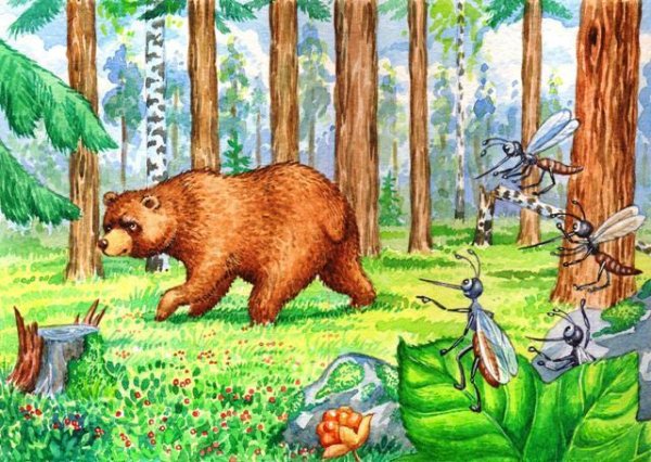 Мамин Сибиряк комар и медведь