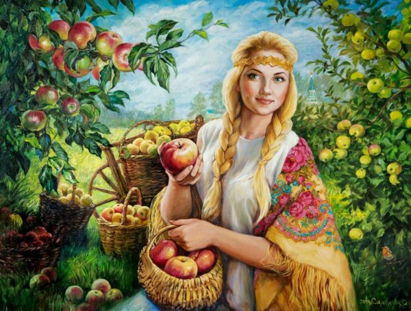 Ольга Симонова художник картины яблочный спас