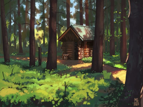 Хижина лесника концепт арт