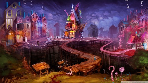 Alice Madness Returns фон страны чудес