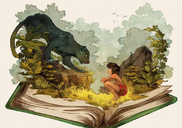 Киплинг книга джунглей иллюстрации