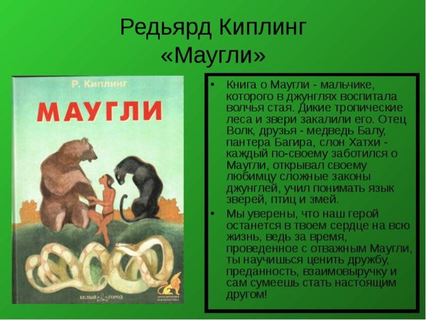Киплинг книга Маугли презентация