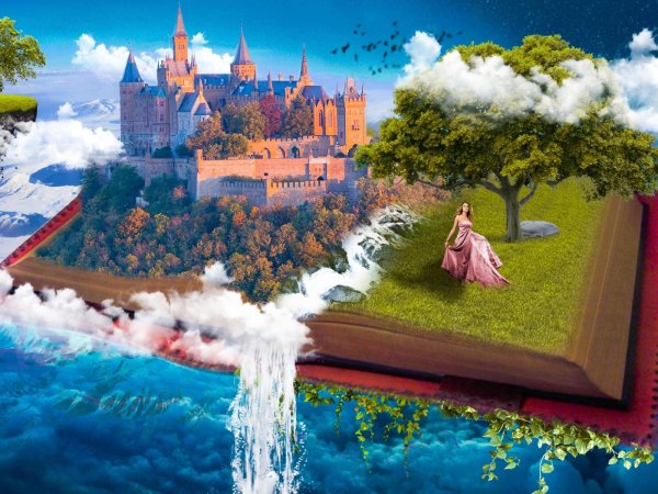Сказочный книжный замок