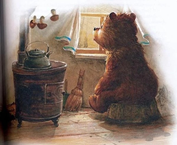 Чаепитие ежика и медвежонка