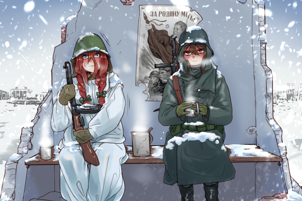 Военный зимой арт