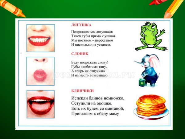 Логопедическая артикуляционная гимнастика для детей