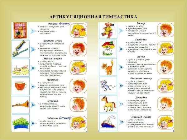 Артикуляционная гимнастика занятия с логопедом