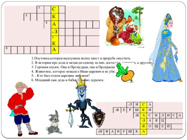 Кроссворд по сказкам