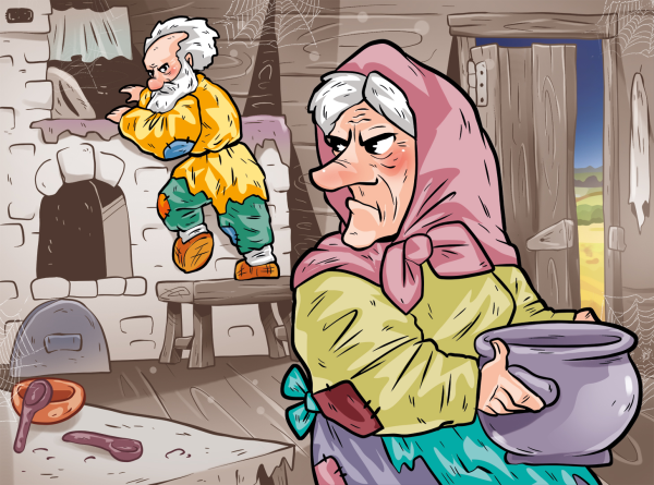 Иллюстрация к сказке кому горшок мыть