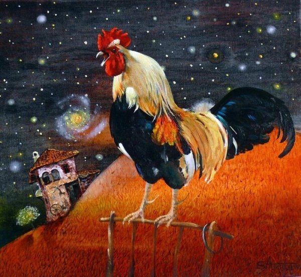 Петух кричащий