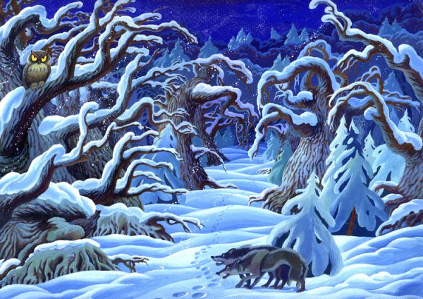 Заколдованный зимний лес