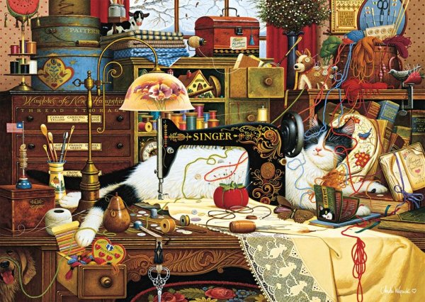Художник Charles Wysocki коты