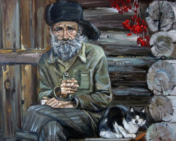 Дедушка живопись