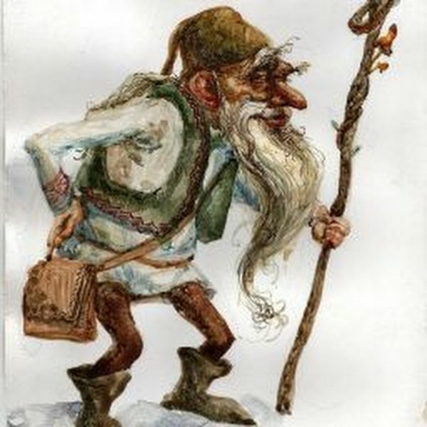 Старик с палкой