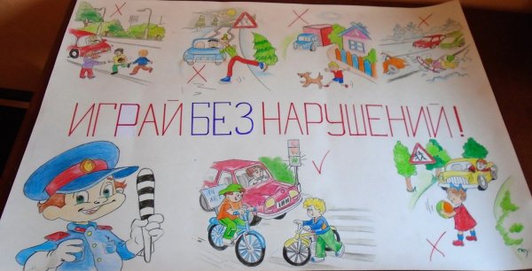 Плакат на тему ПДД