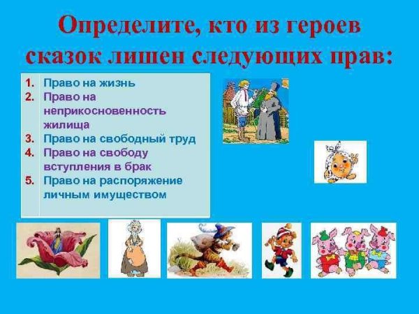 Нарушение прав сказочных героев