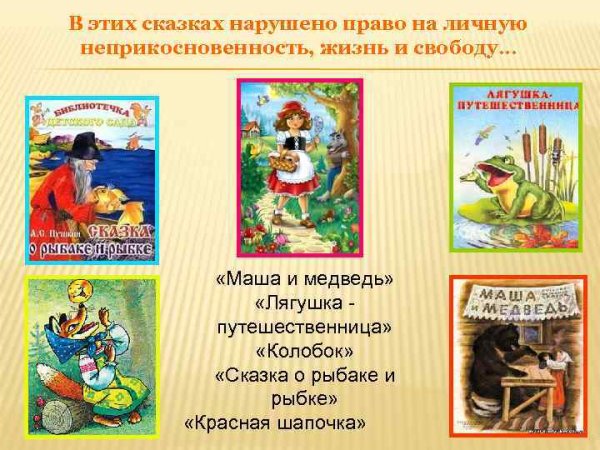 Сказочные герои у которых нарушены права