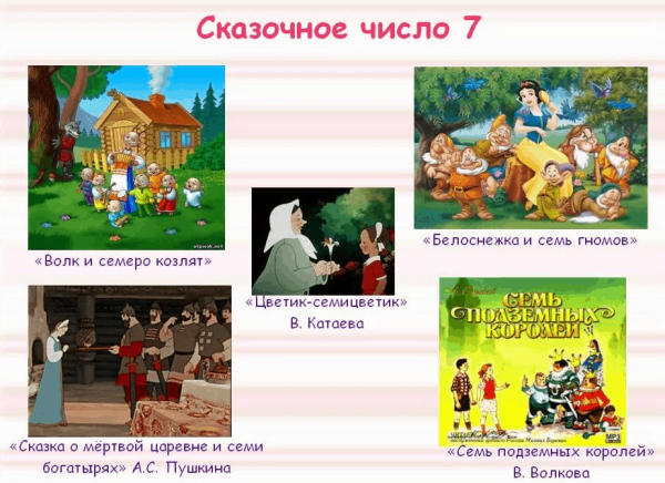 Число 7 в сказках