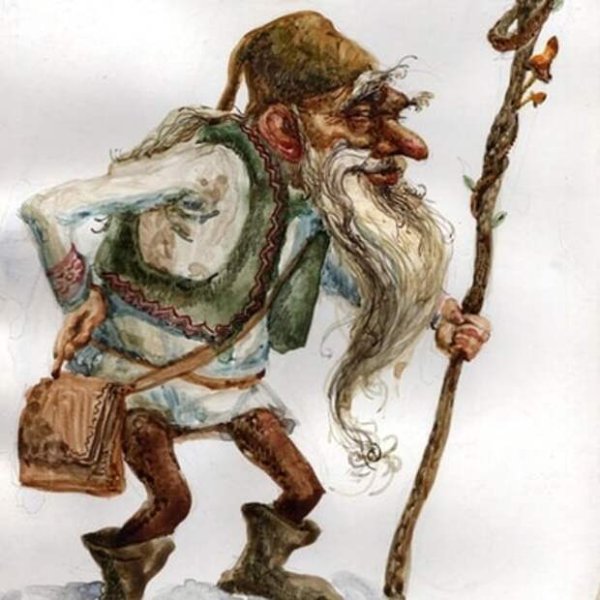 Старик с палкой