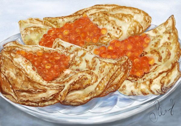 Блинчики живопись
