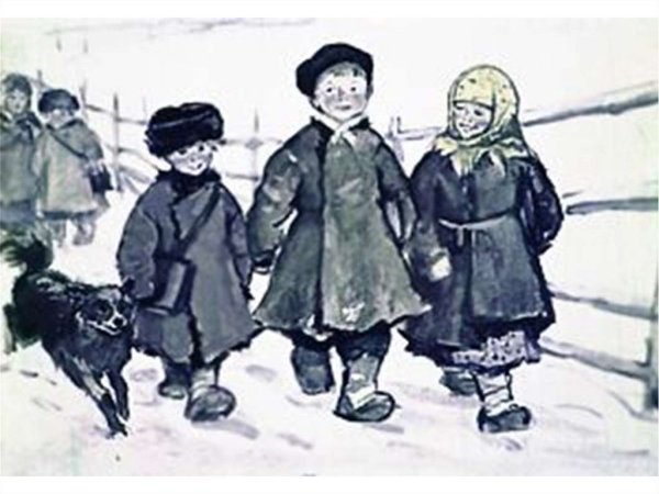 Иллюстрация к произведению Льва Николаевича Толстого Филиппок