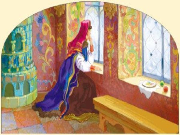 Сказка о мертвой царевне и о семи богатырях царица у окна