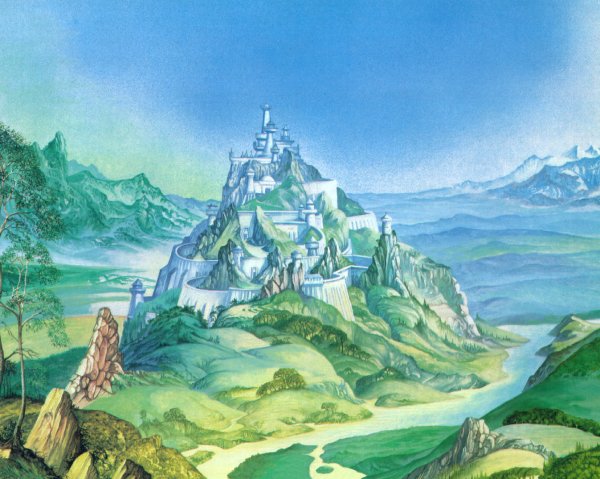 Минас Тирит рисунок Толкина