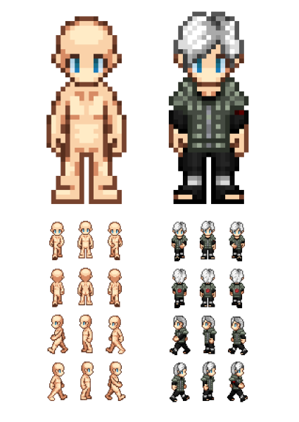 Sprite персонажа 2d Pixel
