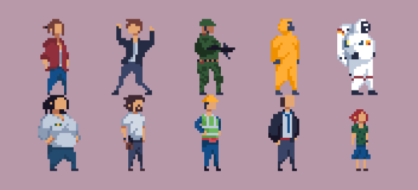 Pixel Art 32x32 персонажи