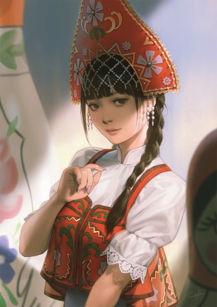 Русская девушка арт