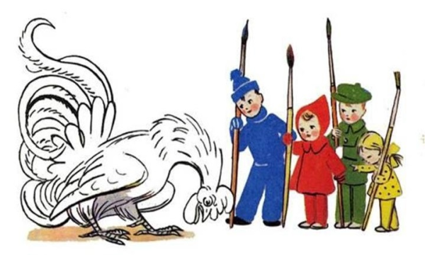 Сказка Сутеева петух и краски