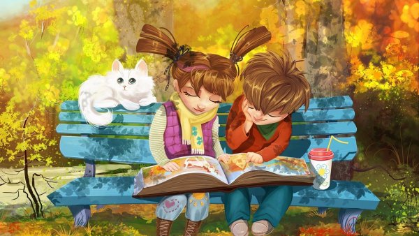 Лето с книжкой на скамейке