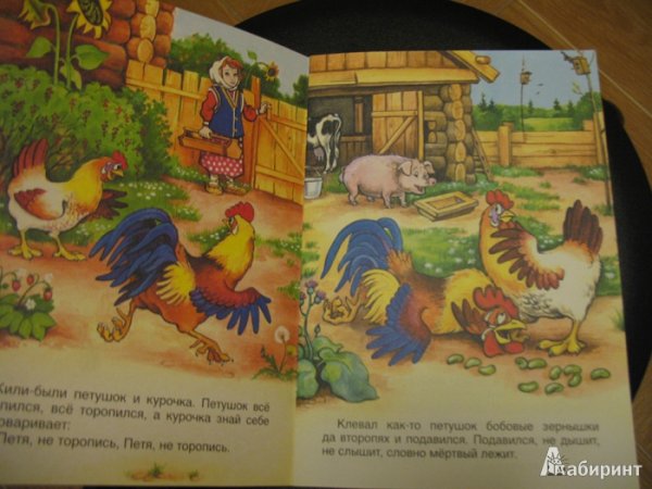 Иллюстрации к книге петушок и бобовое зернышко