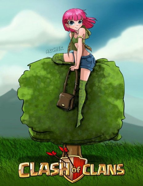 Королева лучниц Clash of Clans арт