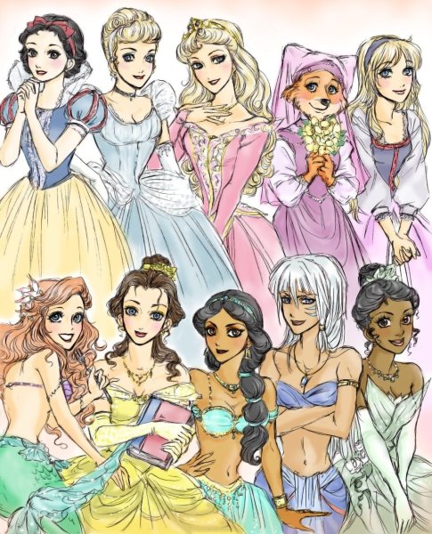 Принцессы в разных стилях