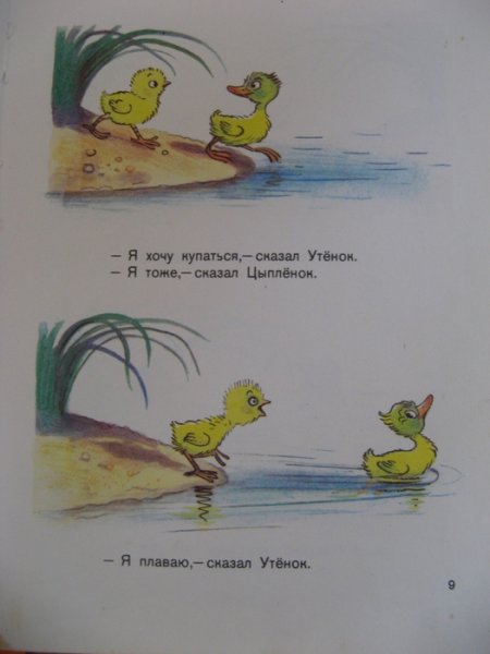 Сутеев цыпленок и утенок текст