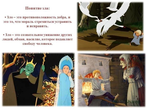 Добро и зло в сказках рисунок