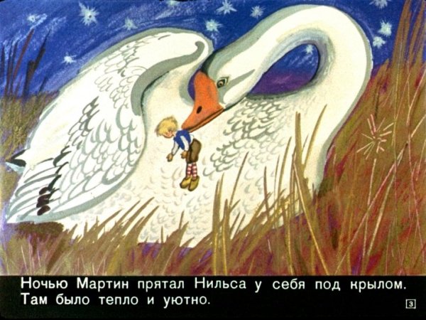 Рисунок к сказке приключения Нильса с дикими гусями
